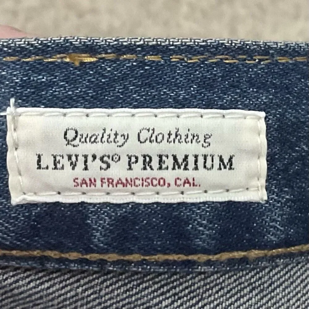 Levi's Premium 501 Jeans Blue Stretch Denim Big &Tall Sz 46 X 36 NWT
